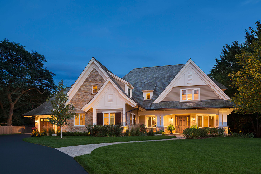 Inspiration for a timeless stone exterior home remodel in Minneapolis