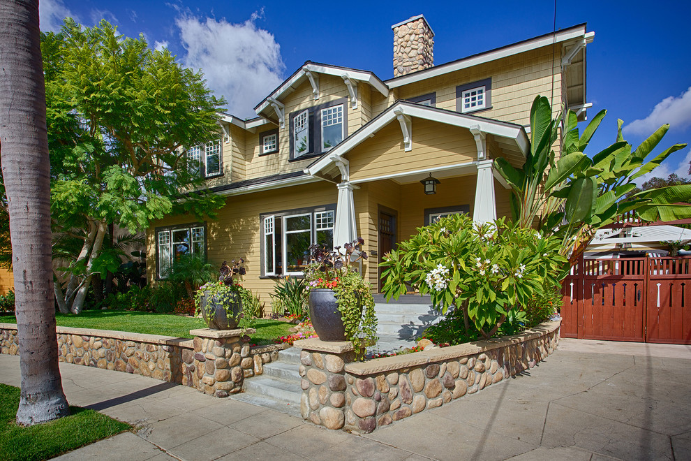 Mission Hills Terraced Canyon Craftsman Exterior San Diego by