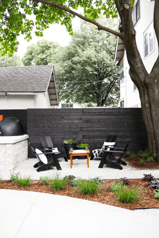 Example of a minimalist exterior home design in Minneapolis