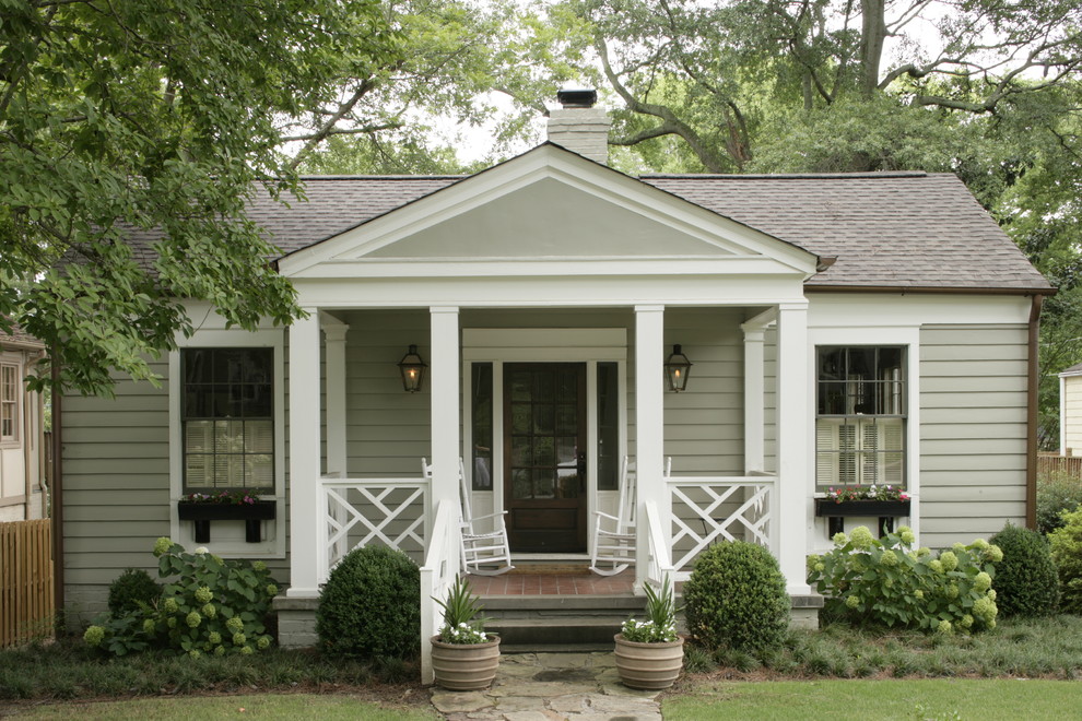 Traditional wood exterior home idea in Birmingham