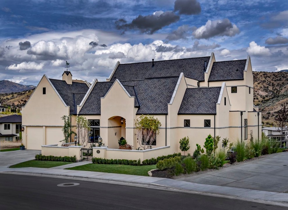 Modern Cape Dutch Transitional Exterior Boise by Trey Hoff