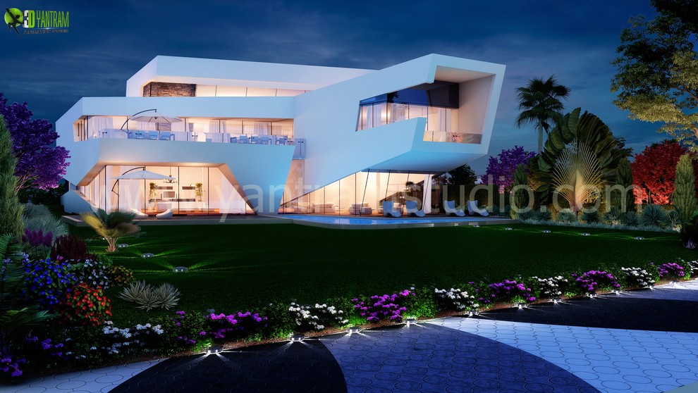 Modern Exterior Design Photos- Home Exterior rendering - Modern ...