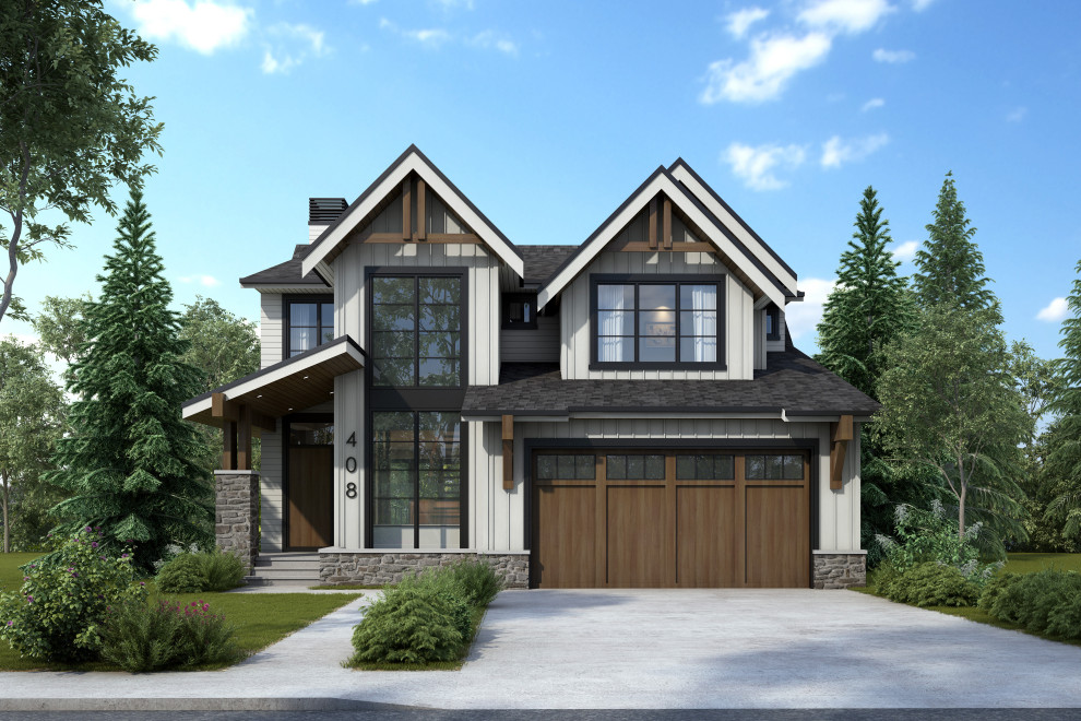 Modern Farmhouse in Elboya Farmhouse Exterior Calgary by