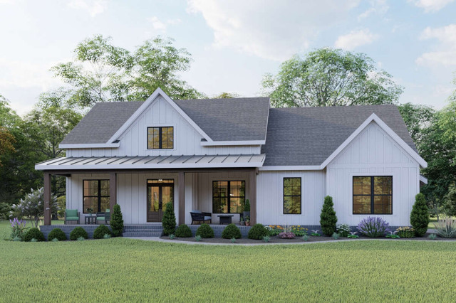 Modern Farmhouse Plan 009 00294 Exclusive Country House Exterior