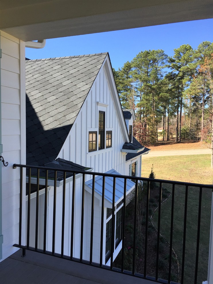 Modern Farmhouse with Colorful Whimsy Farmhouse Exterior Dallas