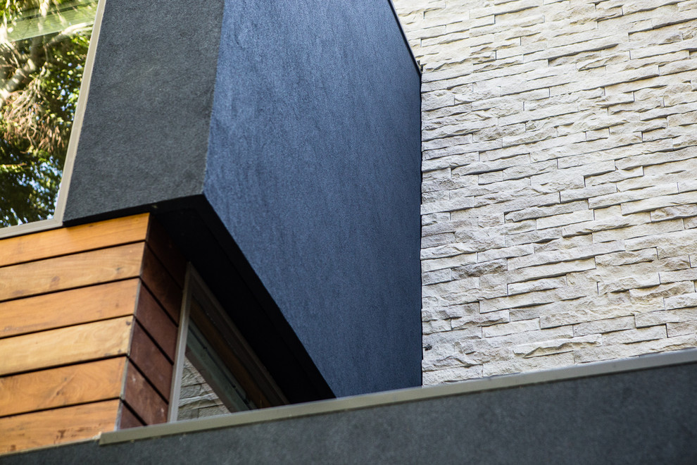 Example of a minimalist exterior home design in Philadelphia