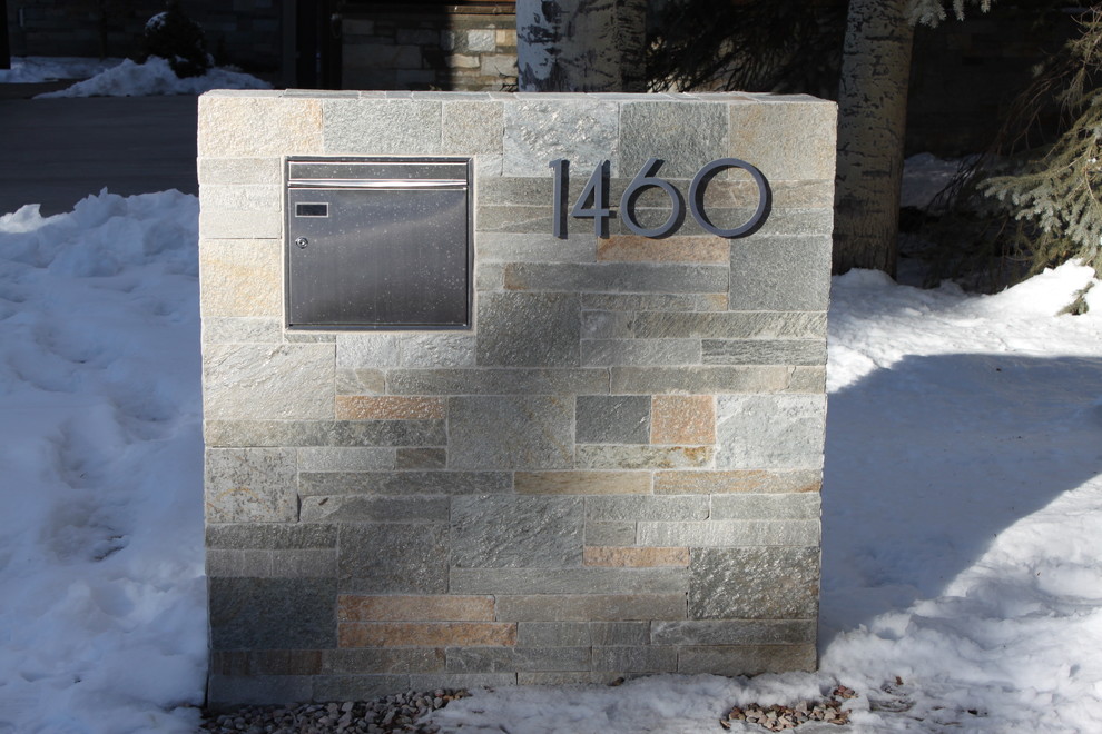 Make Your Mailbox Post Unique with Faux Stone Just in Time for Spring