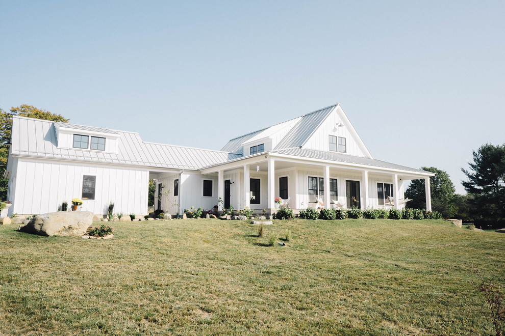 Modern Industrial Farmhouse Farmhouse Exterior Other by Dessa