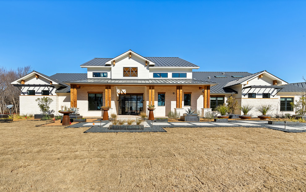 Modern Industrial Farmhouse Modern Exterior Dallas by The