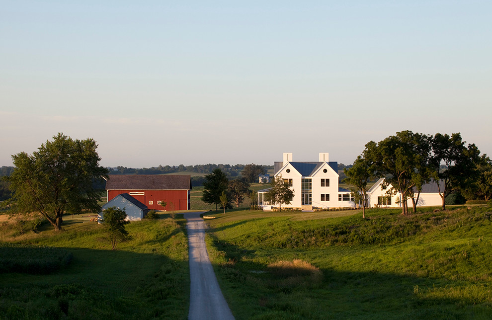 Modern Iowa Farmhouse Transitional Exterior Cedar Rapids by