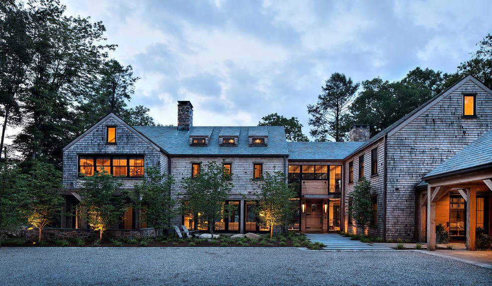 Inspiration for a rustic exterior home remodel in New York