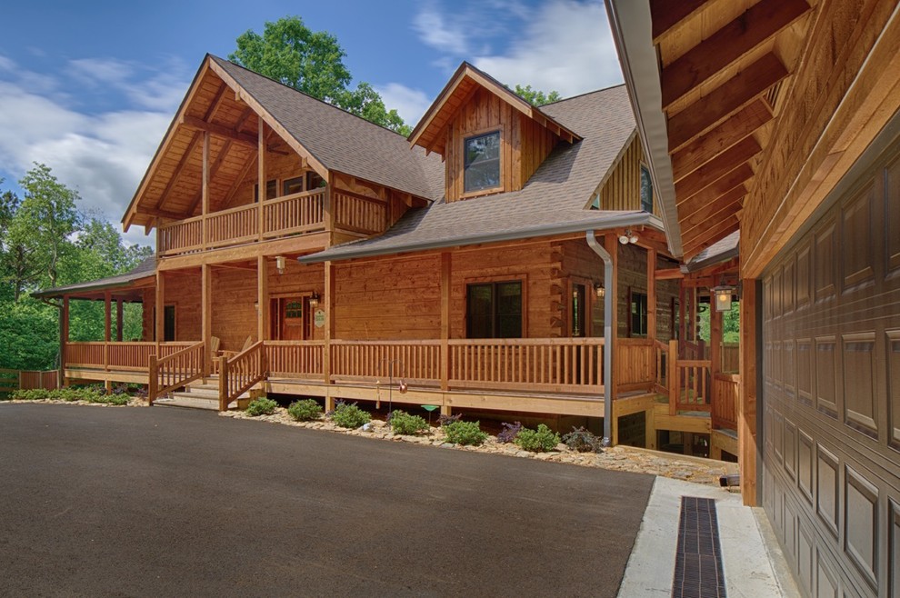 Modified Misty Ridge Ellijay, GA Rustic Exterior Atlanta by