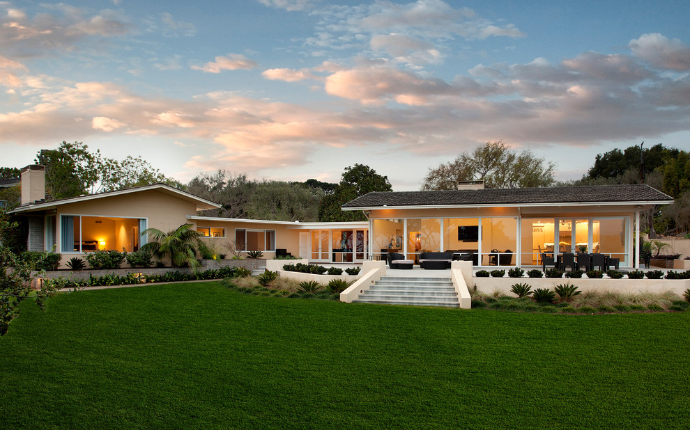 Example of a 1950s exterior home design in Santa Barbara