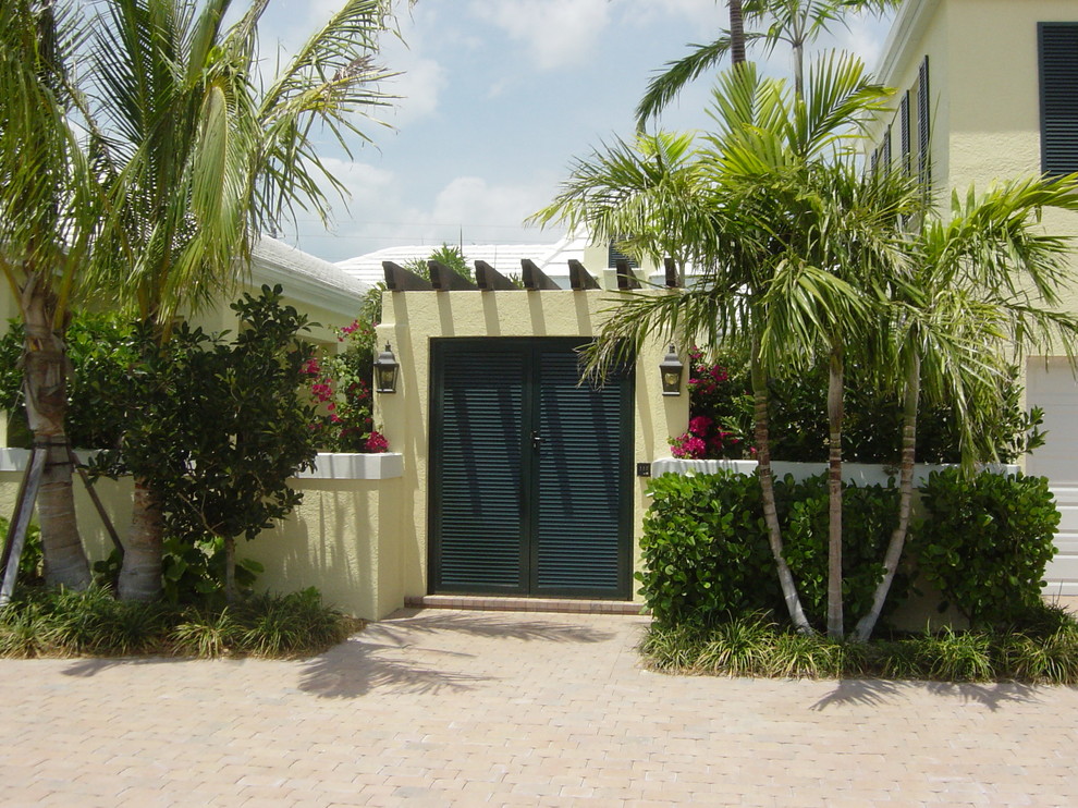 Moorings New Construction Courtyard Home Transitional Exterior