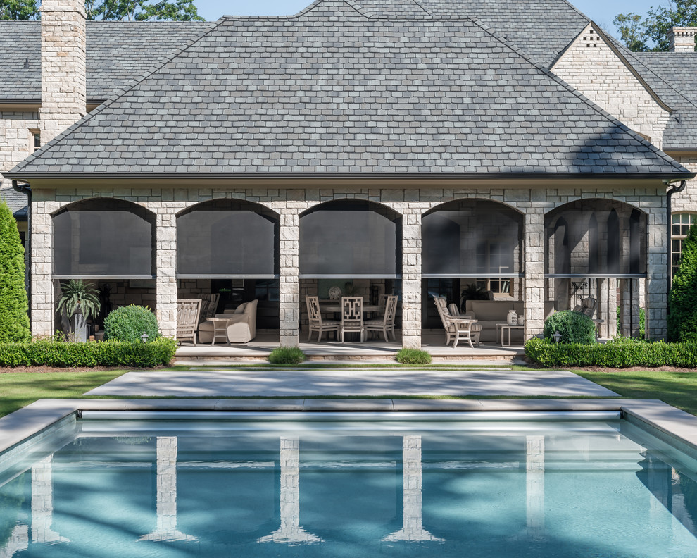 Motorized Retractable Mesh Screens Traditional Exterior Atlanta