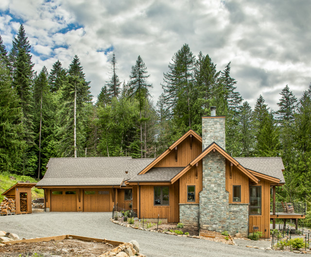Mountain Contemporary Hideaway Contemporain Façade Seattle par