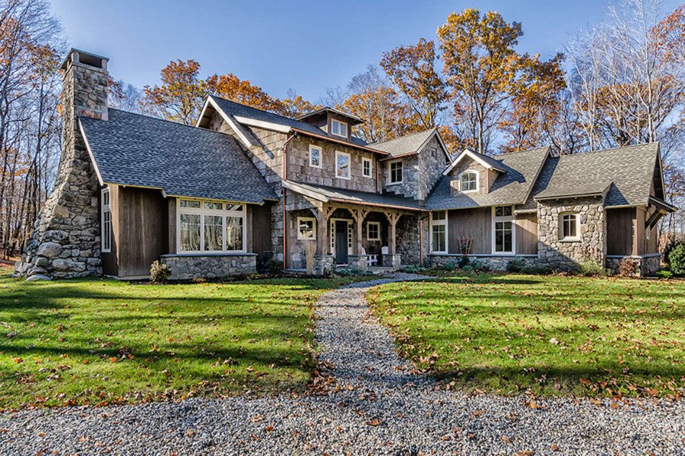 Mountain Rustic House Plan 8504 00152 Montagne Façade Atlanta