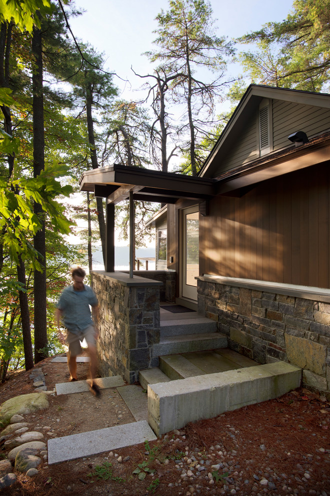 Mousam Lake cottage Contemporary Exterior Portland Maine by