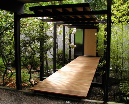 Пример оригинального дизайна: дом в японском стиле в стиле модернизм