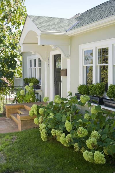 front yard boxwood landscape design