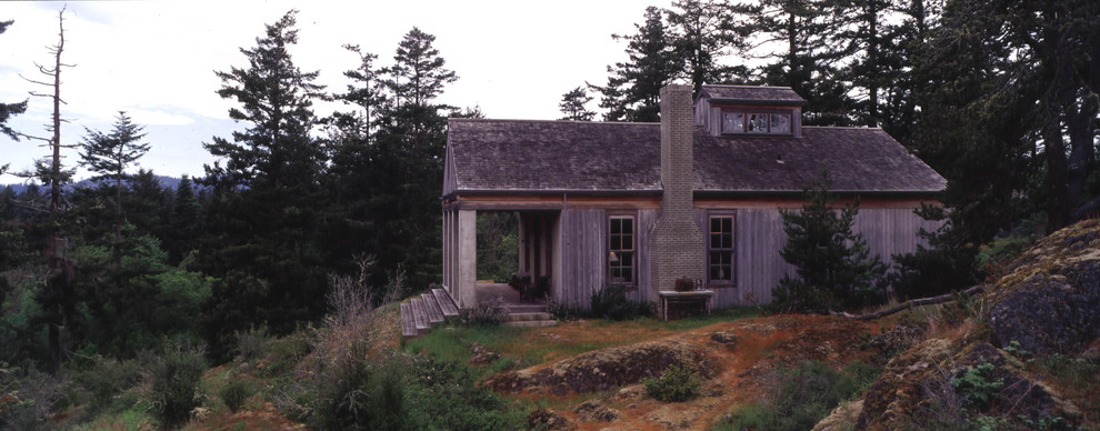 Inspiration for a rustic exterior home remodel in Seattle