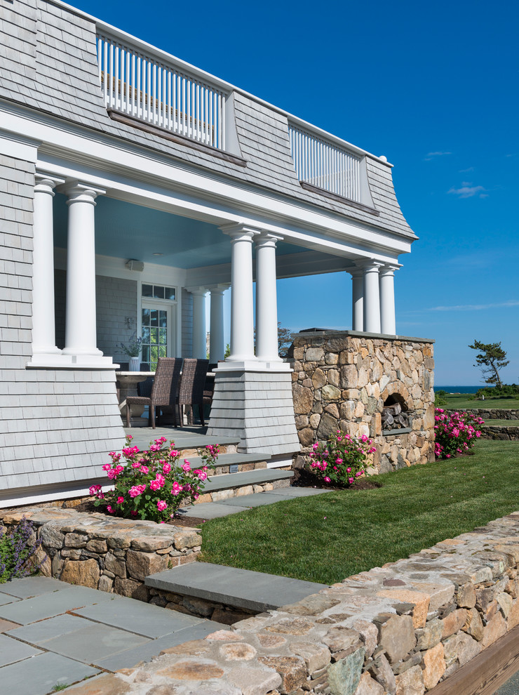 This is an example of a coastal house exterior in Providence.