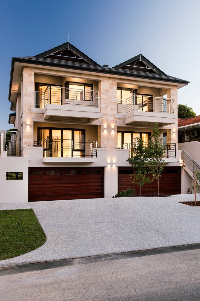 Minimalist three-story exterior home photo in Perth
