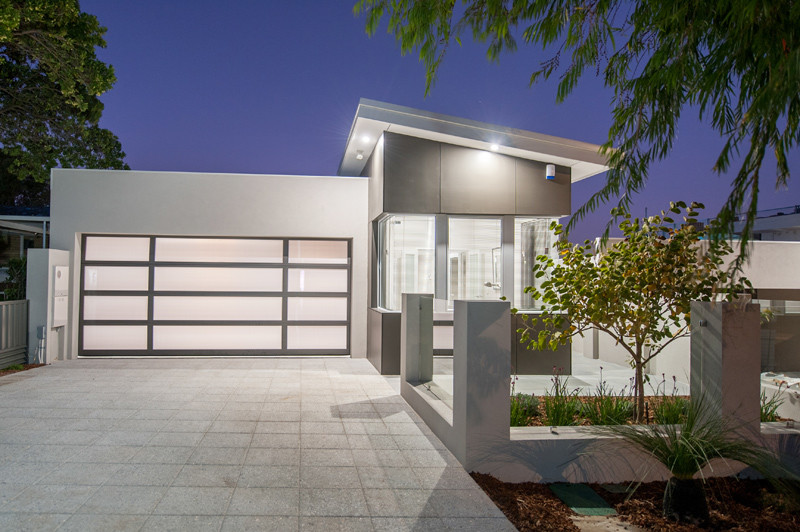 Narrow Lot Duplex Development Wembley Downs Contemporain Façade