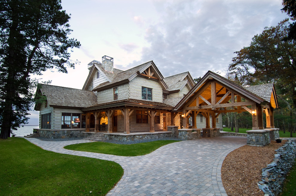 Стильный дизайн: деревянный, коричневый дом в стиле рустика - последний тренд