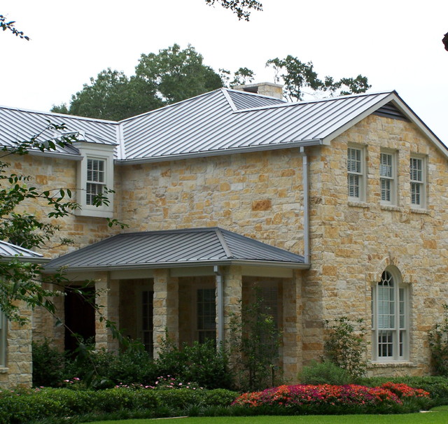 Natural Stone Exterior Traditional House Exterior Houston by