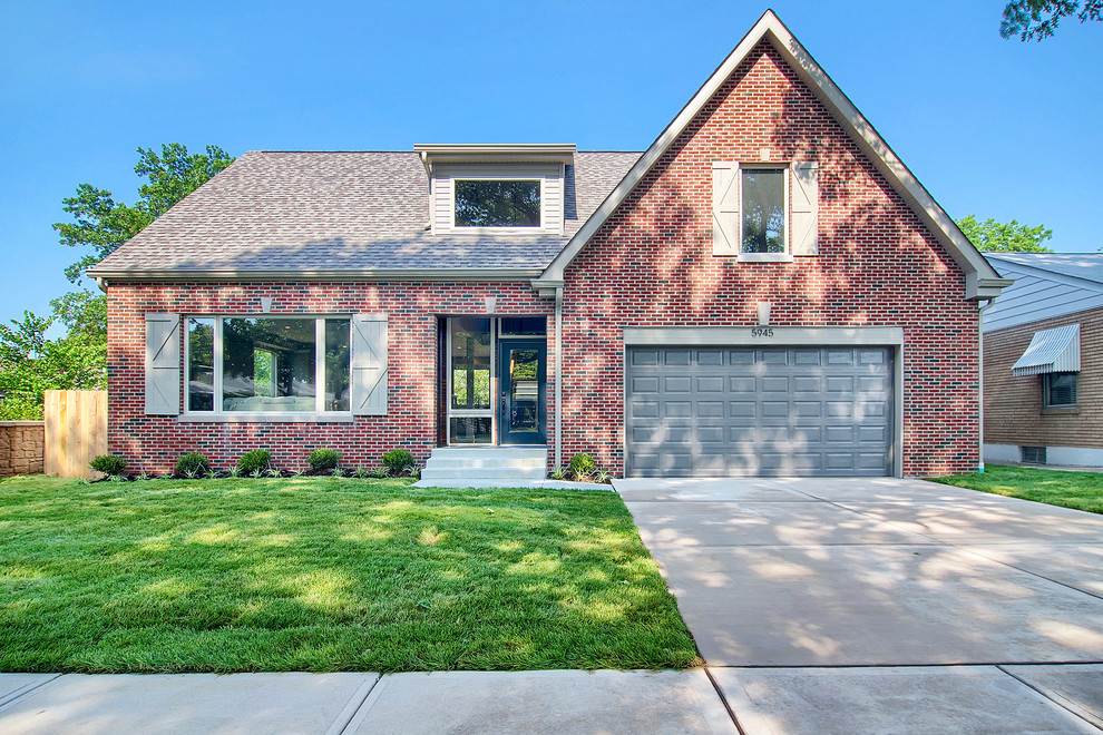 New Construction Transitional Exterior St Louis by Anthony