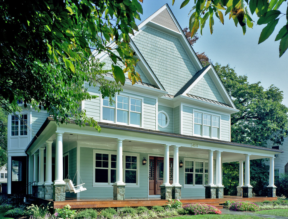 Esempio della facciata di una casa country