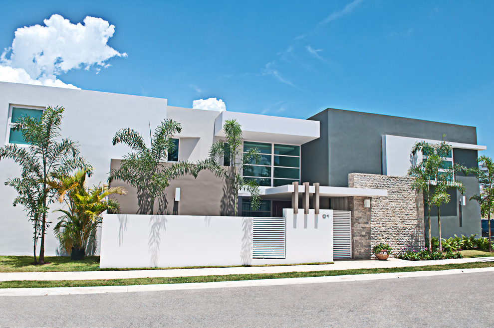 Trendy two-story exterior home photo in Charlotte