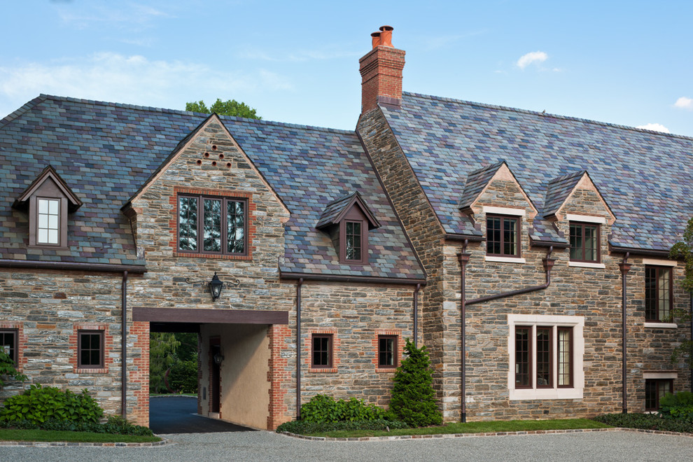 Design ideas for a traditional house exterior in Philadelphia.