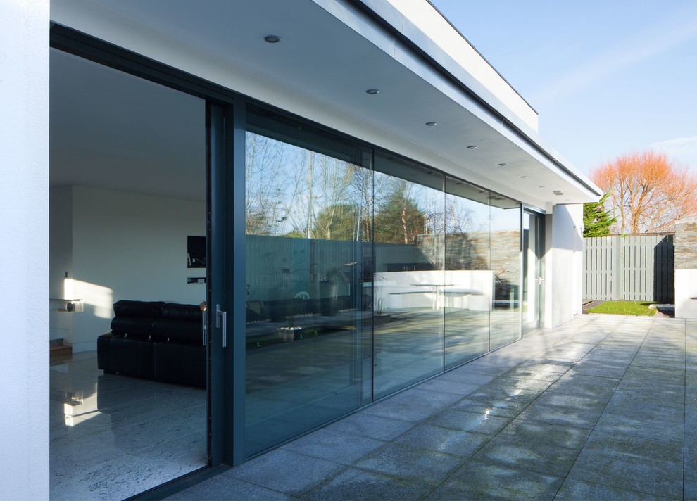 Design ideas for a contemporary house exterior in Dublin.