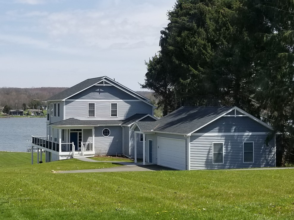 New Lakefront Home Lake Latonka Beach Style Exterior Other by