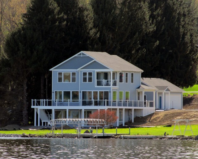 New Lakefront Home Lake Latonka Coastal House Exterior Other