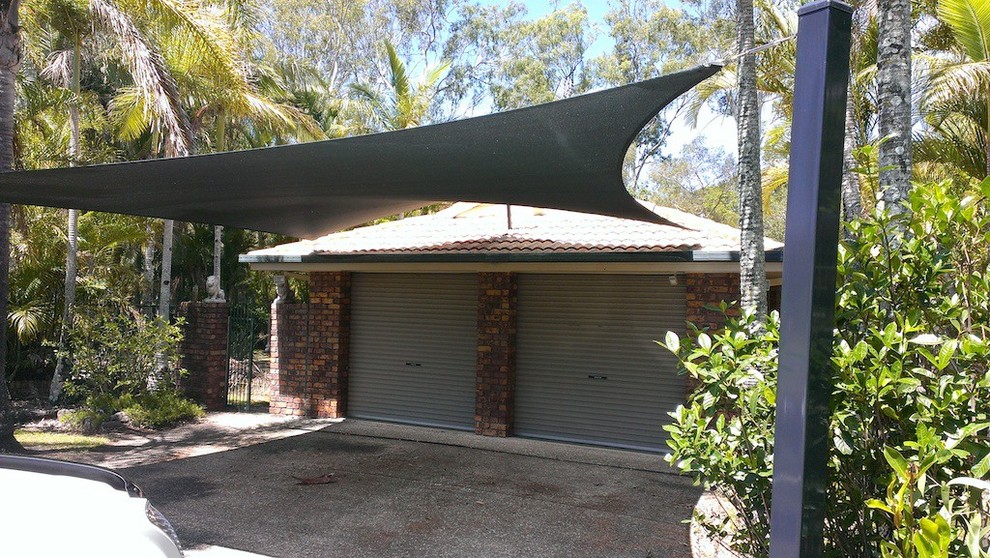 New shade sail over carport Traditional Exterior Gold Coast