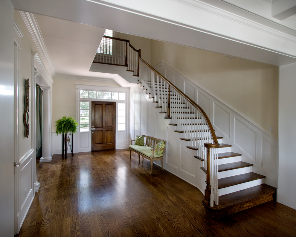 Inspiration for a huge victorian white three-story wood exterior home remodel in Orlando