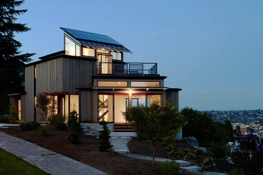 Inspiration for a modern exterior home remodel in Seattle