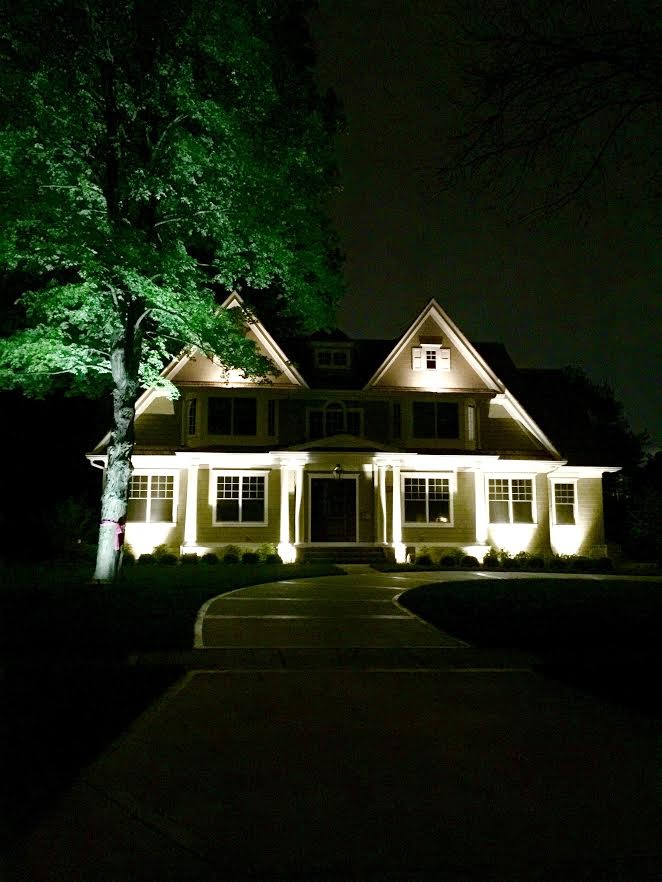 Night Landscape Lighting Craftsman Exterior Chicago by