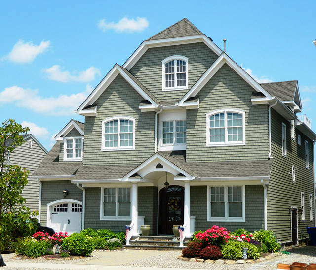 Normandy Beach Shore Colonial Traditional House Exterior New York