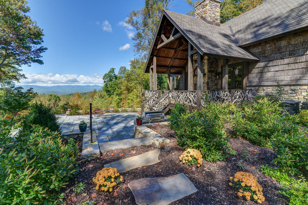 North Carolina Mountain Home Rustic Exterior Boston by Sangiolo Associates, Architecture