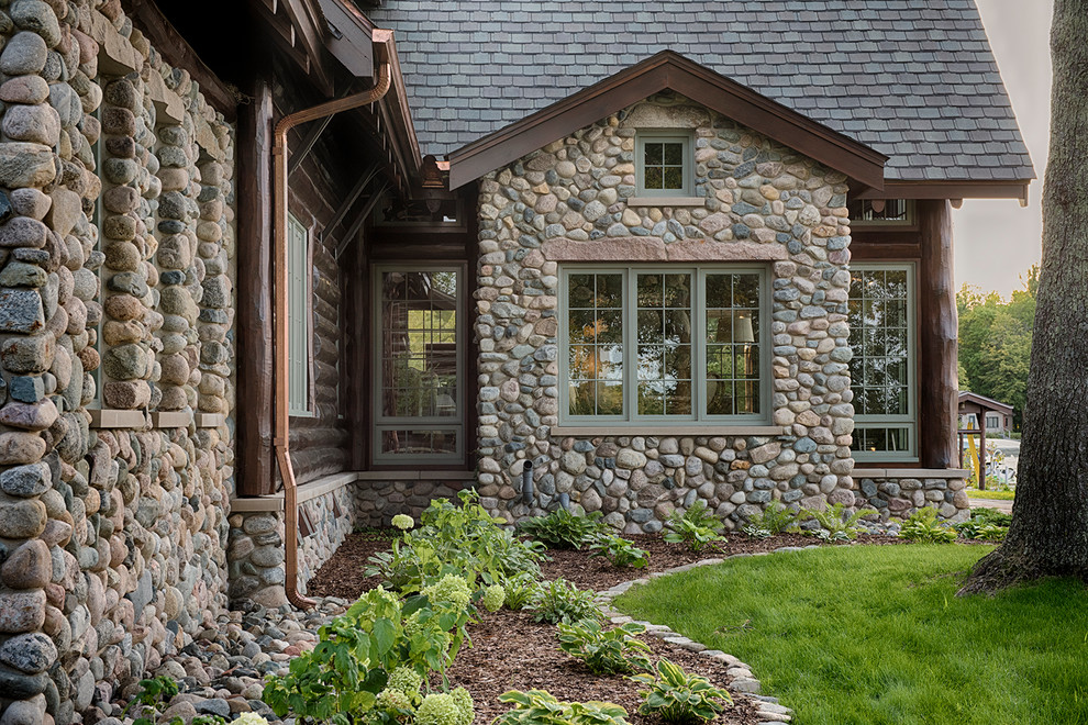 Inspiration for a rustic exterior home remodel in Minneapolis