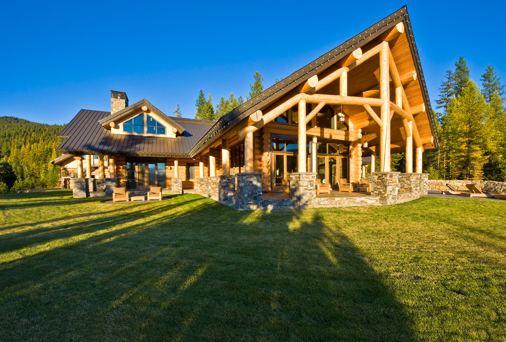 Inspiration for a rustic exterior home remodel in Calgary