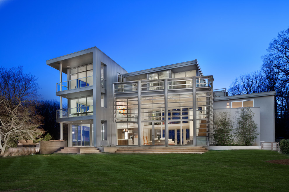 Trendy three-story exterior home photo in Baltimore