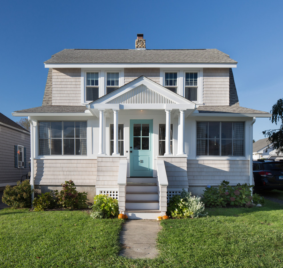 Old Saybrook Cottage Renovation Beach Style Exterior Bridgeport