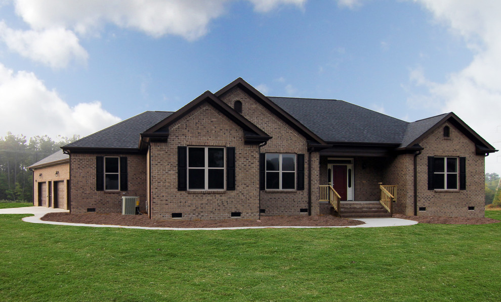 One Story Brick Homes Raleigh Transitional Exterior Raleigh by Stanton Homes Houzz
