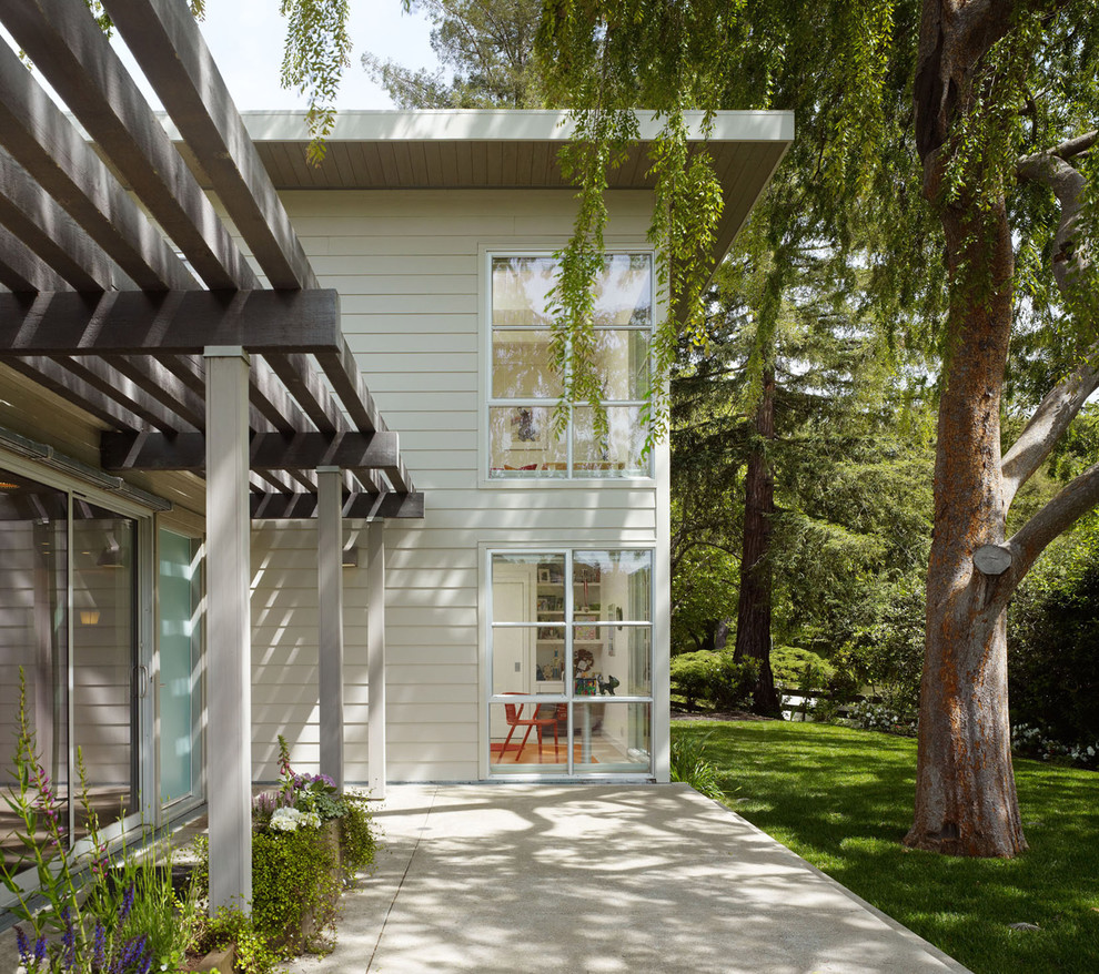 Inspiration for a transitional two-story exterior home remodel in San Francisco
