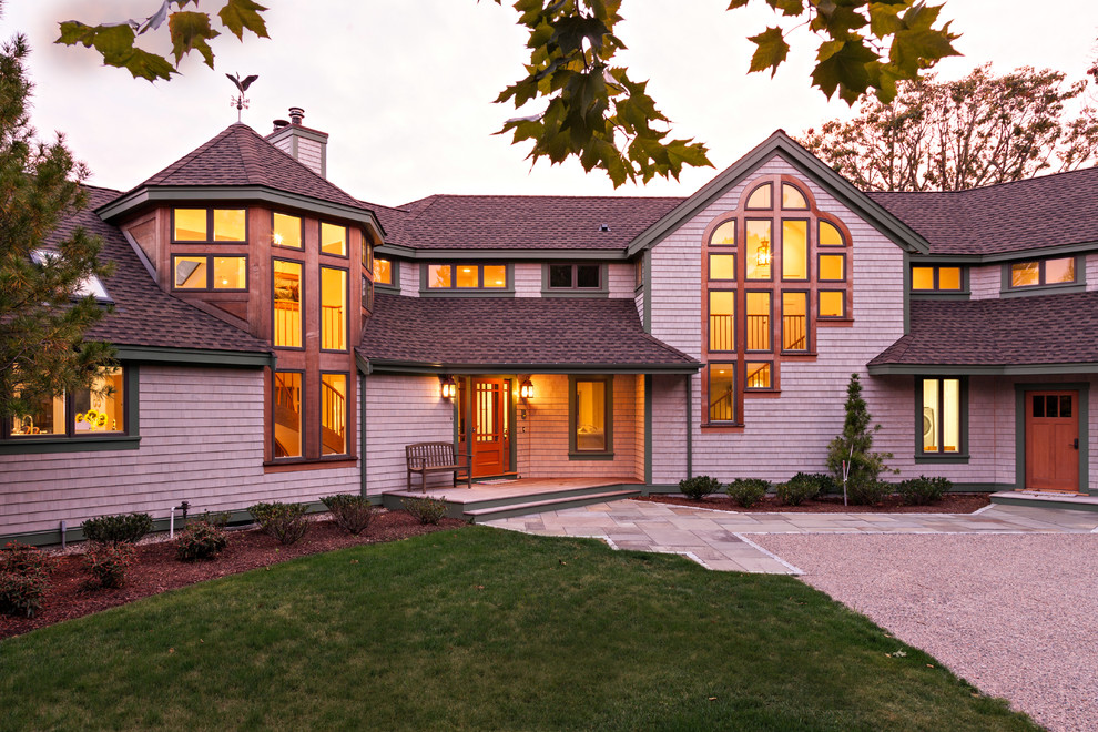 Orleans Waterfront Home Overlooking the Namequoit River Beach Style Exterior Boston by